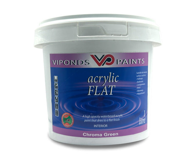 Viponds Chroma Green acrylic flat paint for interior use - 1 Litre
