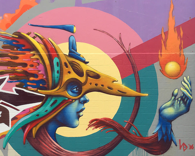 Viponds Artists Acrylic Matt paint in Rhodamine and Black, available in 1 litre and 200 ml sizes