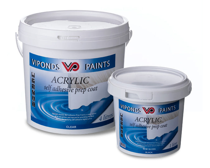 Tubs of Viponds Paints Self Adhesive Prep Coat