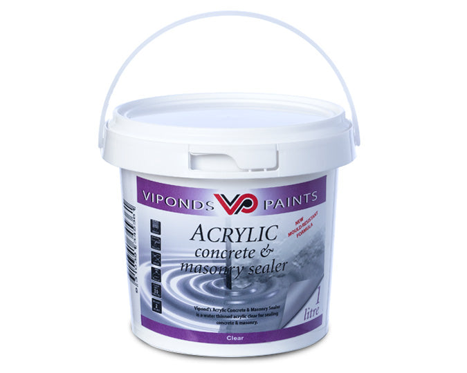 Viponds Paints Acrylic Concrete and Masonry Sealer 1 litre Tub
