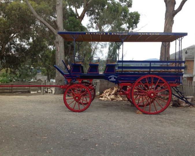Viponds Paints Feature Gloss Enamel used on historic painted cart at Sovereign Hill