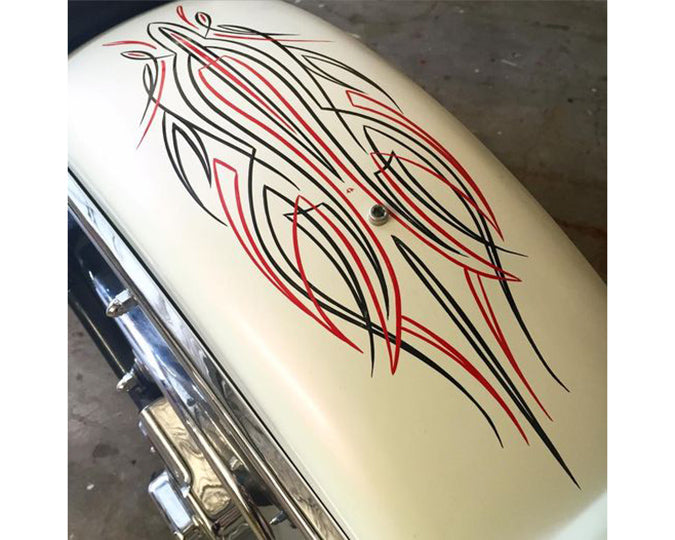 Viponds Paints Feature Gloss Enamel pinstriping on motorbike 